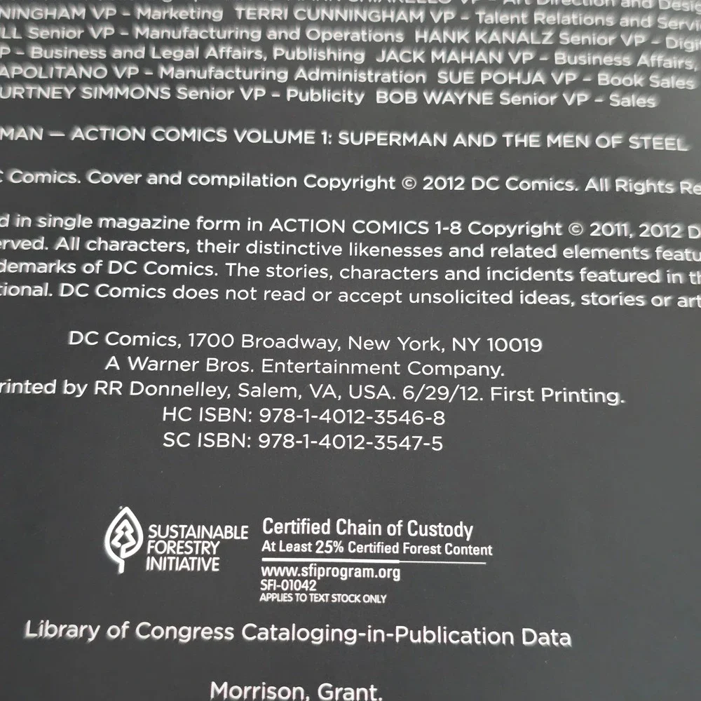 Superman Action Comics Vol 1 Superman and the Men of Steel Hardcover New 52‎ HC